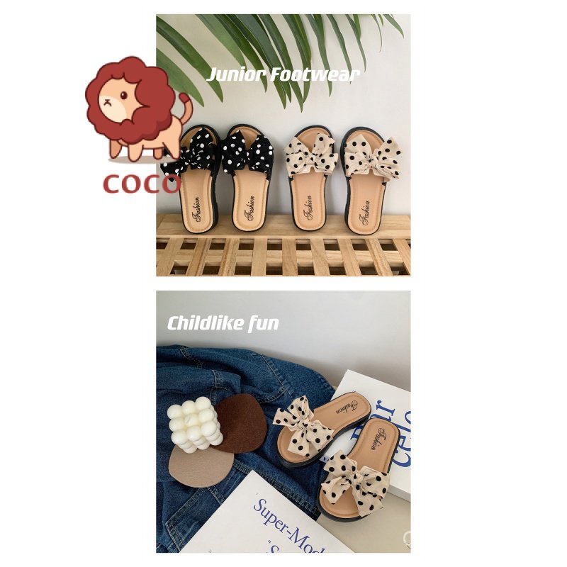 Dép Sandal Đính Nơ Chống Trượt Phong Cách Hàn Quốc Thời Trang Mùa Hè Cho Bé Gái
