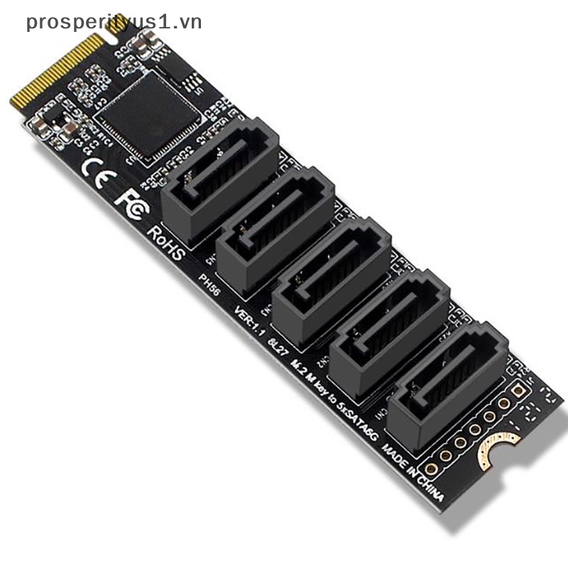 Card Chuyển Đổi PCI-E PCIE X4 X8 X16 Sang 6 Cổng 3.0 SATA M.2 NVME ASM1166 Chuyên Dụng