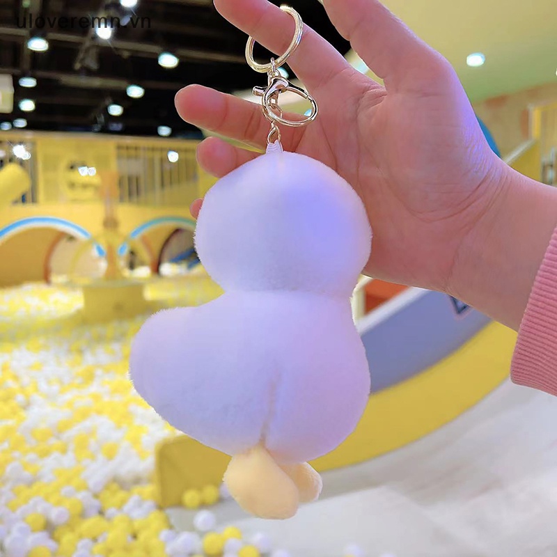 1 Móc Khóa Hình Vịt Nhồi Bông Đáng Yêu Mềm Mại 12cm