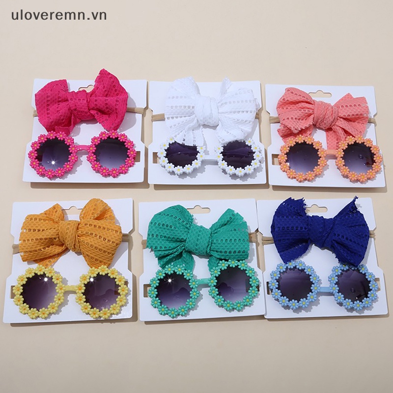 Kính Mát Gọng Tròn Họa Tiết Hoa Phong Cách Bohemia Cho Bé