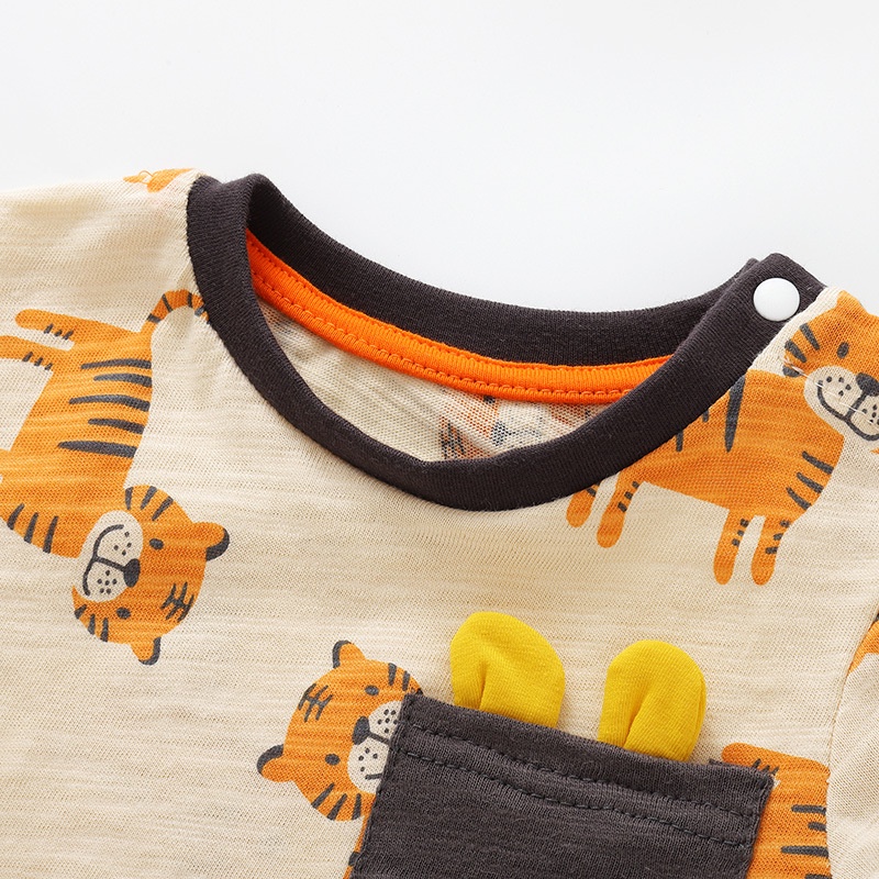 Áo Thun Cotton Tay Ngắn In Họa Tiết Hoạt Hình 3D Thời Trang Mùa Hè Dành Cho Trẻ Em