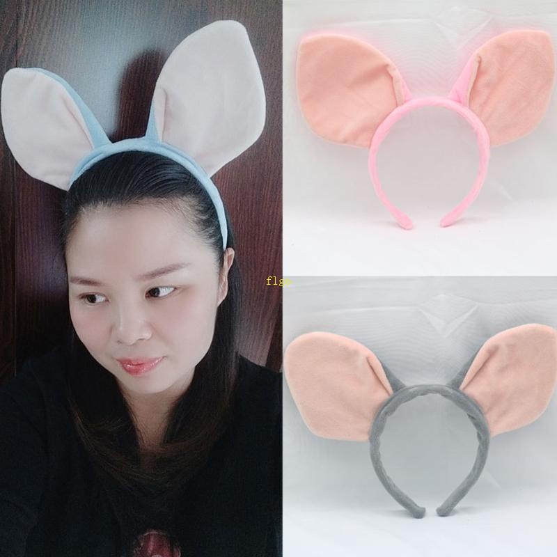 Băng Đô Cài Tóc Tai Heo Nhồi Bông Mềm Mại Chống Trượt Dùng Rửa Mặt / Trang Điểm