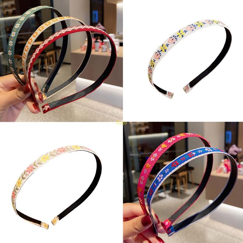 Băng Đô Cài Tóc Thêu Hoa Phong Cách Cổ Điển Dành Cho Nữ