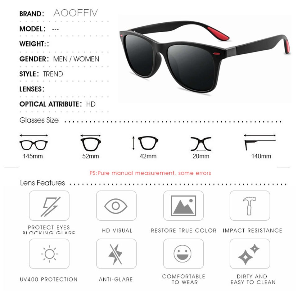 Kính Mát Phân Cực Chống Tia UV400 Phong Cách Thể Thao Thời Trang Cho Nam Và Nữ