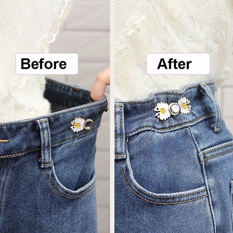 Khóa Kim Loại Hình Hoa Cúc Nhỏ Tinh Xảo Có Thể Tháo Rời Dùng Để May Quần Áo