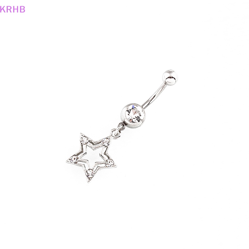 Khuyên Rốn Thép Không Gỉ Đính Đá Nhân Tạo Thời Trang Dành Cho Nữ Mới