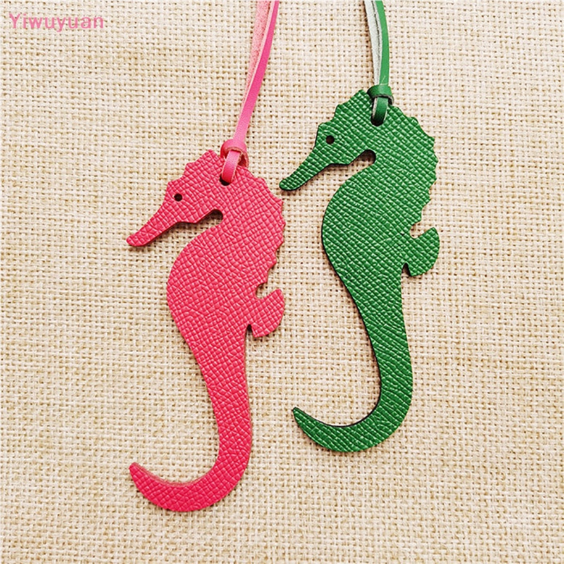 < Yiwuyuan > Móc Khóa Màu Trơn Hình Cá Ngựa Cho Túi Xách Mới