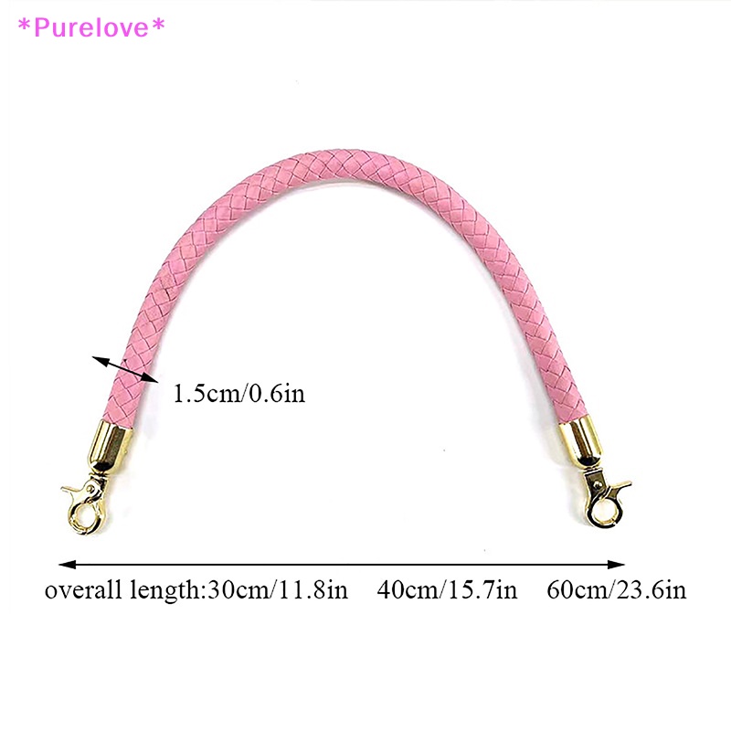 Dây Đeo Túi Xách Bằng Da PU Thiết Kế Dây Bện Thời Trang Mới
