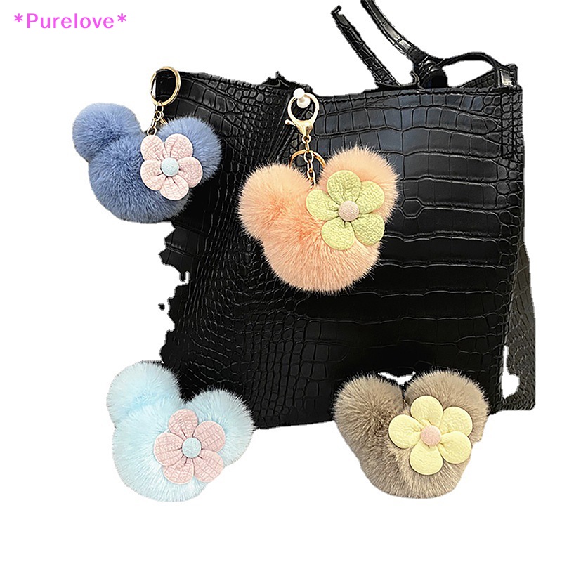 1 Móc Khóa Hình Đầu Chuột Phối Bông Nhiều Màu Đáng Yêu Mới