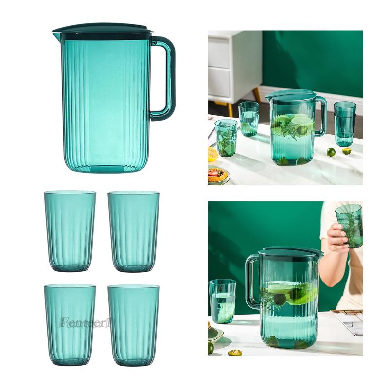 [Fenteer1] Bình Đựng Nước / Nước Chanh 2L Có Nắp Đậy Cho Tủ Lạnh