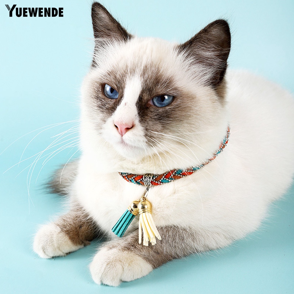 Yq.e Vòng Cổ Bện Thủ Công Chống Rách Có Thể Điều Chỉnh Cho Mèo Cưng