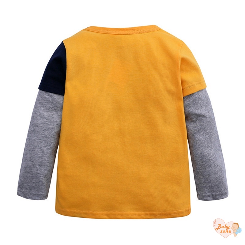 Áo Thun Tay Dài In Hoạt Hình Khủng Long Thời Trang Xuân Thu Cho Bé Trai Cỡ 140