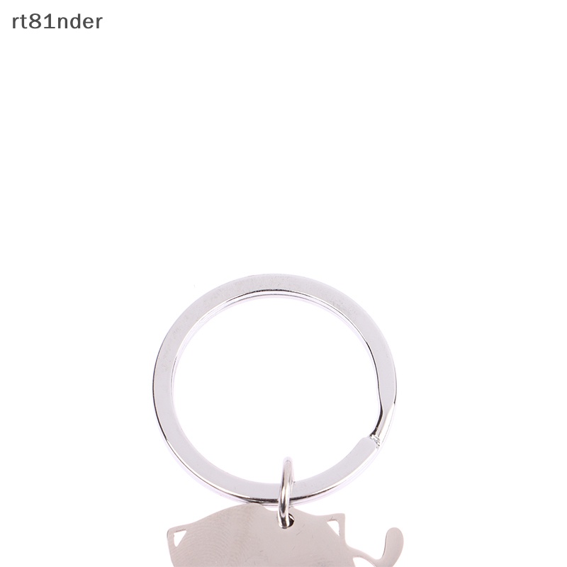 Rt Móc Khóa Hình Mèo Bằng Thép Không Gỉ Dễ Thương Trang Trí Túi Xách