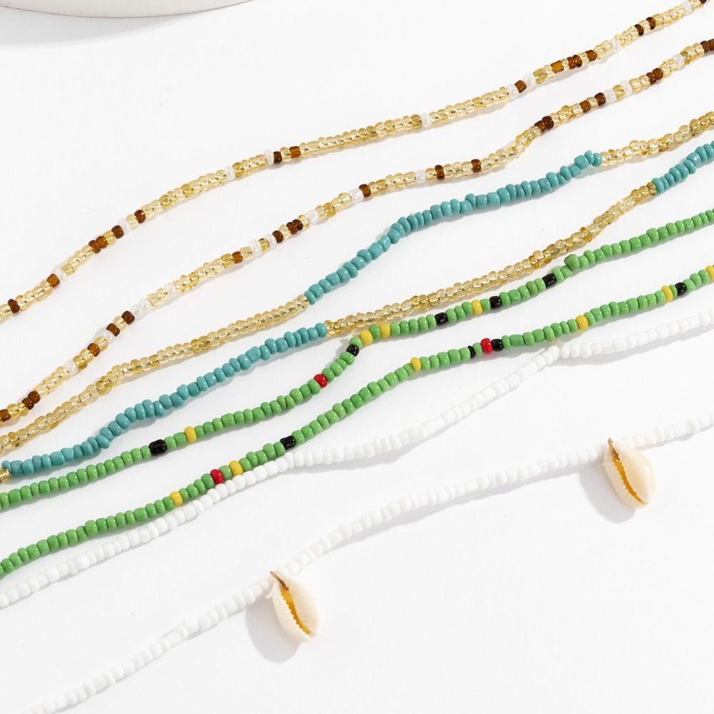 BACK2LIFE Dây Xích Đeo Hông Đính Hạt Vỏ Sò Phong Cách Bohemian Thời Trang Đi Biển Cho Nữ