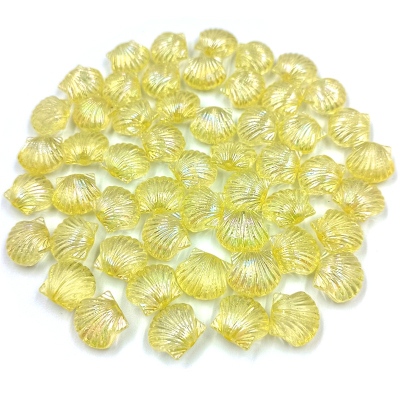 Set 20 Hạt Nhựa Hình Vỏ Sò Nhiều Màu Sắc Làm Trang Sức Thủ Công