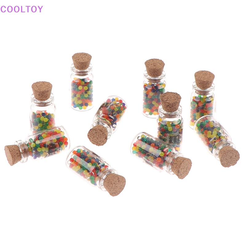 Set 10 Bình Nhựa 1 / 12 Trang Trí Nhà Búp Bê