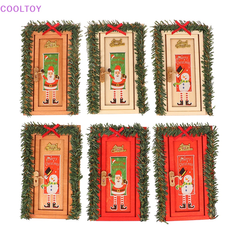 1 Mô Hình Cửa Giáng Sinh Mini 1 / 12 Trang Trí Nhà Búp Bê DIY