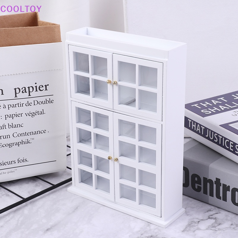 Mô Hình Tủ Bếp Màu Trắng Cỡ 1 / 12 Trang Trí Nhà Búp Bê