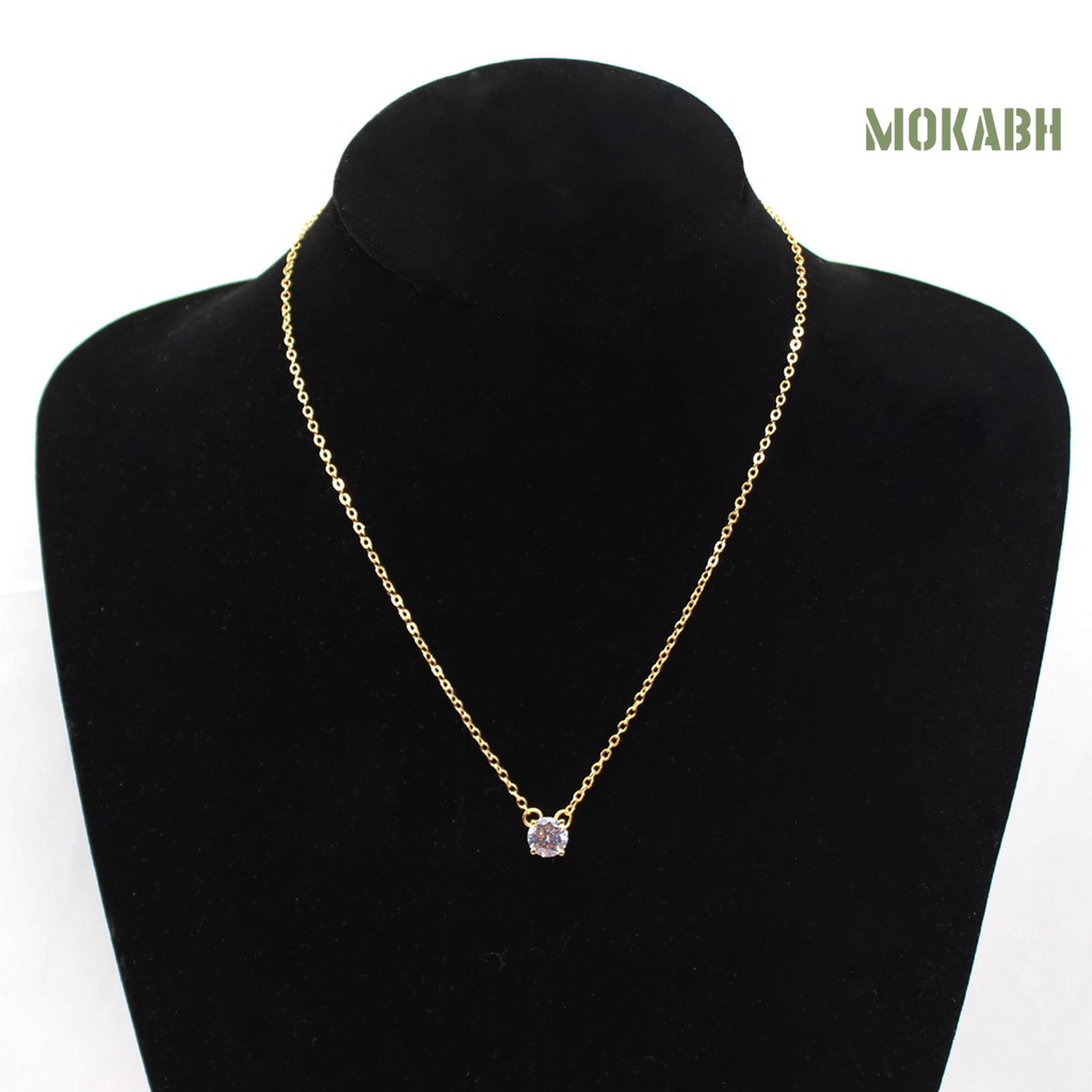 Vòng cổ Mảnh Đính Đá Zircon Đơn Giản Thời Trang Cho Nữ
