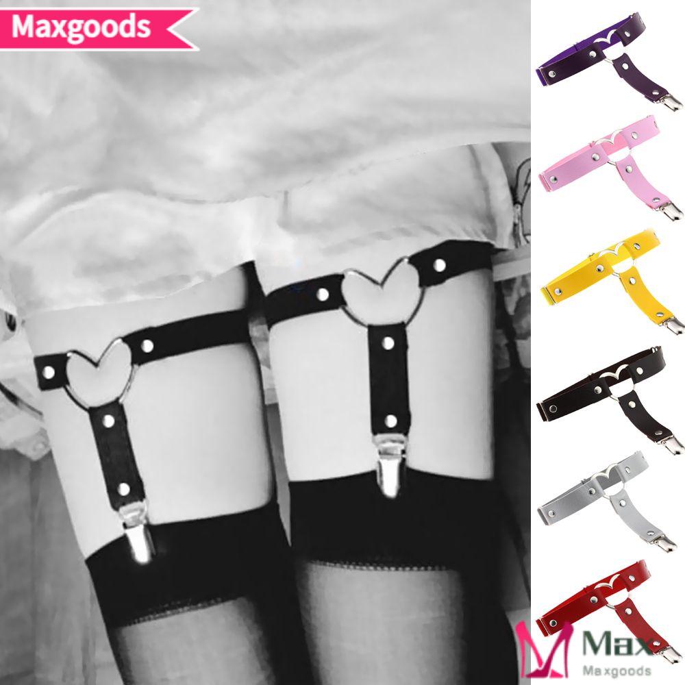 Đai Nịt Đùi Bằng Da Pu Màu Đen Phong Cách Punk Cá Tính Cho Nữ