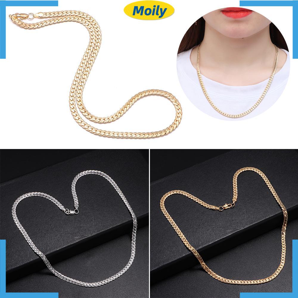 Moilyvn Nam 18K|Vòng cổ Mạ Bạc Phong Cách Hiphop Cá Tính 20 &quot;