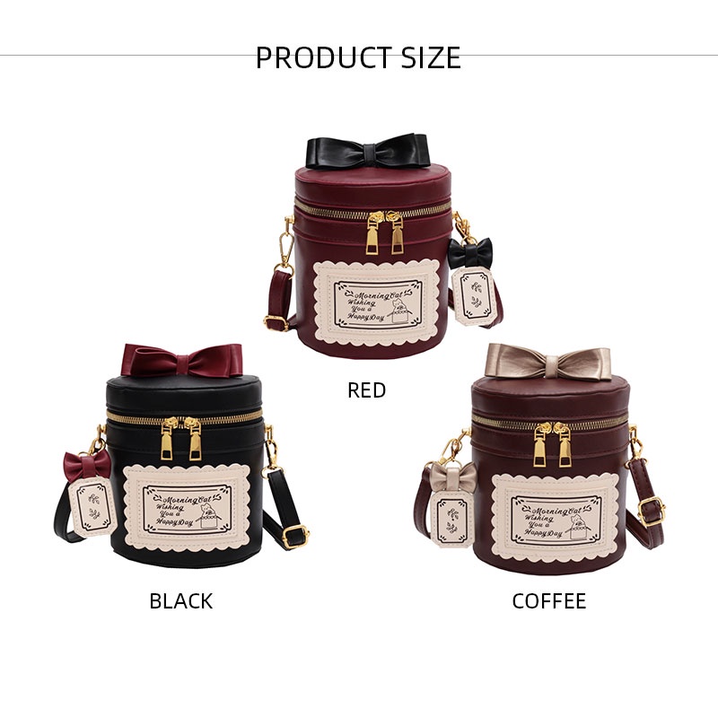 Túi Đeo Chéo Hình Trụ Thời Trang Dành Cho Nữ