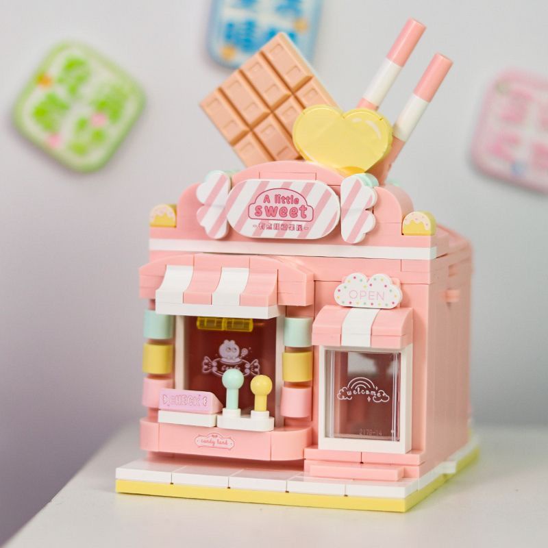 Đồ Chơi Lắp Ráp Mô Hình Cửa Hàng Bánh Kem Hoạt Hình Sáng Tạo Dành Cho Trẻ Em