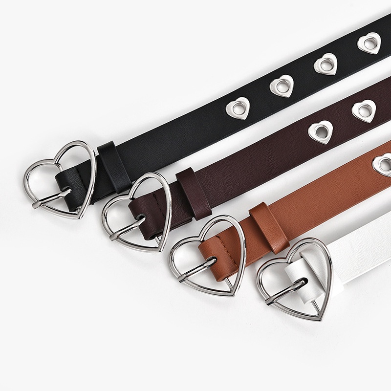 Thắt Lưng Khóa Trái Tim Rỗng Sáng Tạo Thời Trang Cho Nữ