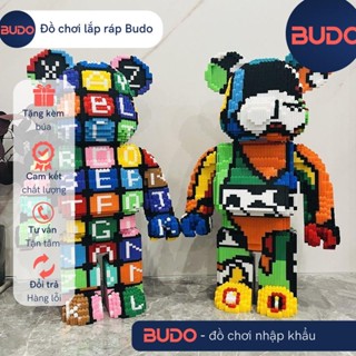 3D Bearbrick cao 35 45 55cm Ngăn Chữ  - Chú Gấu Chữ Cái - Tặng Kèm Búa - Đồ chơi lắp ráp