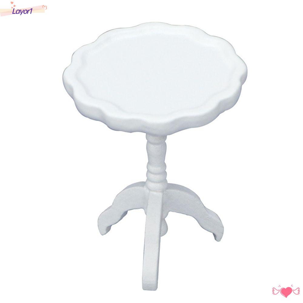 1 Bàn Cà Phê Mini 4.5 * 4.5 * 5.5cm Trang Trí Nhà Búp Bê