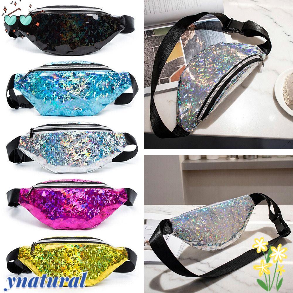 Ynatural Túi Đeo Hông Lấp Lánh Dành Cho Nữ