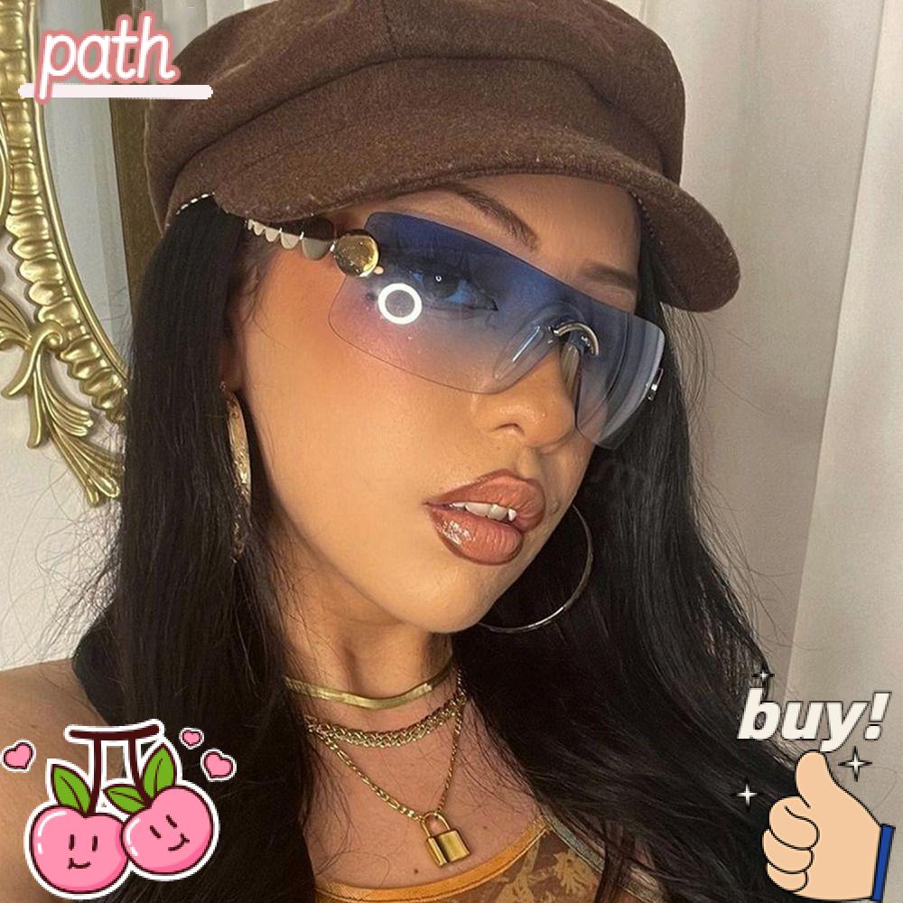 Kính Mát Không Viền Tròng Màu Gradient Thời Trang Cho Nam Và Nữ