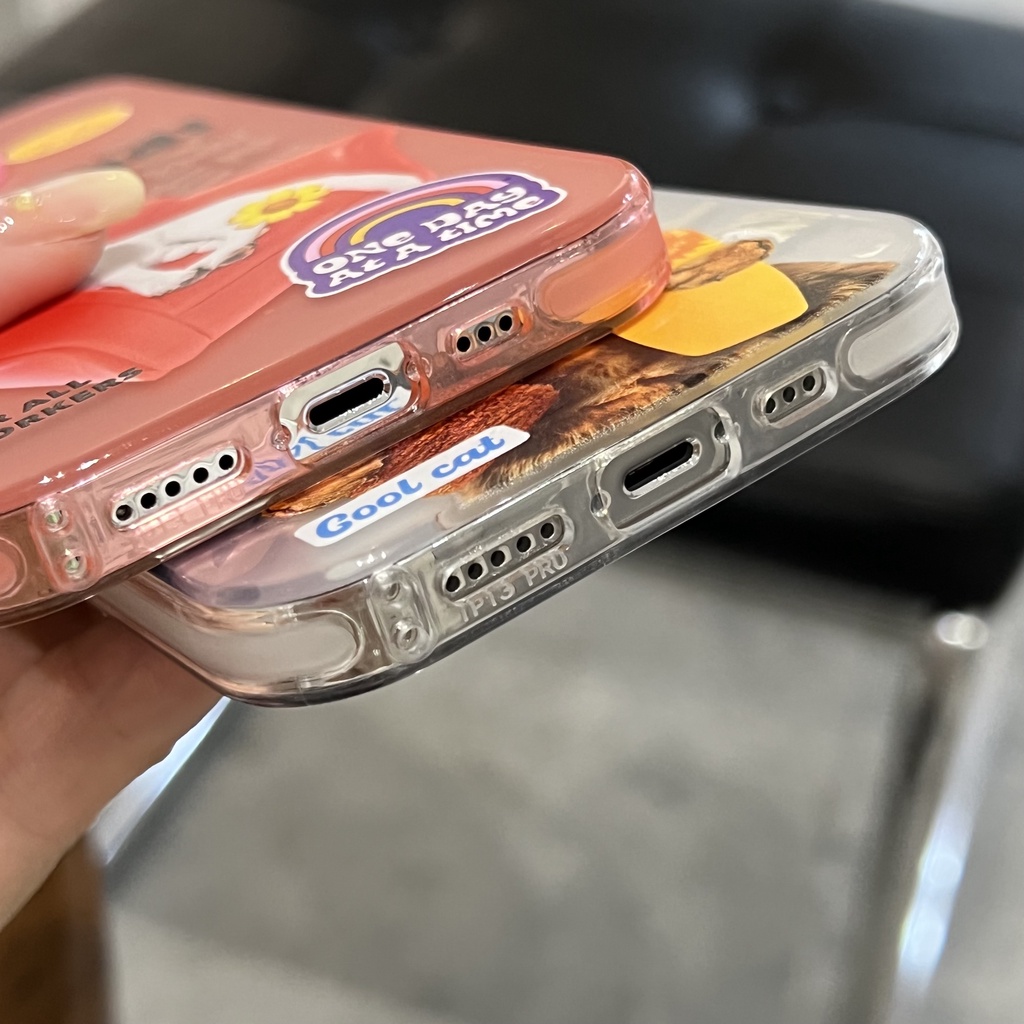 Ốp Điện Thoại IMD Hai Mặt Chống Sốc Hình Chó Mèo Cho Apple IPhone 14 13 12 11 Pro Max