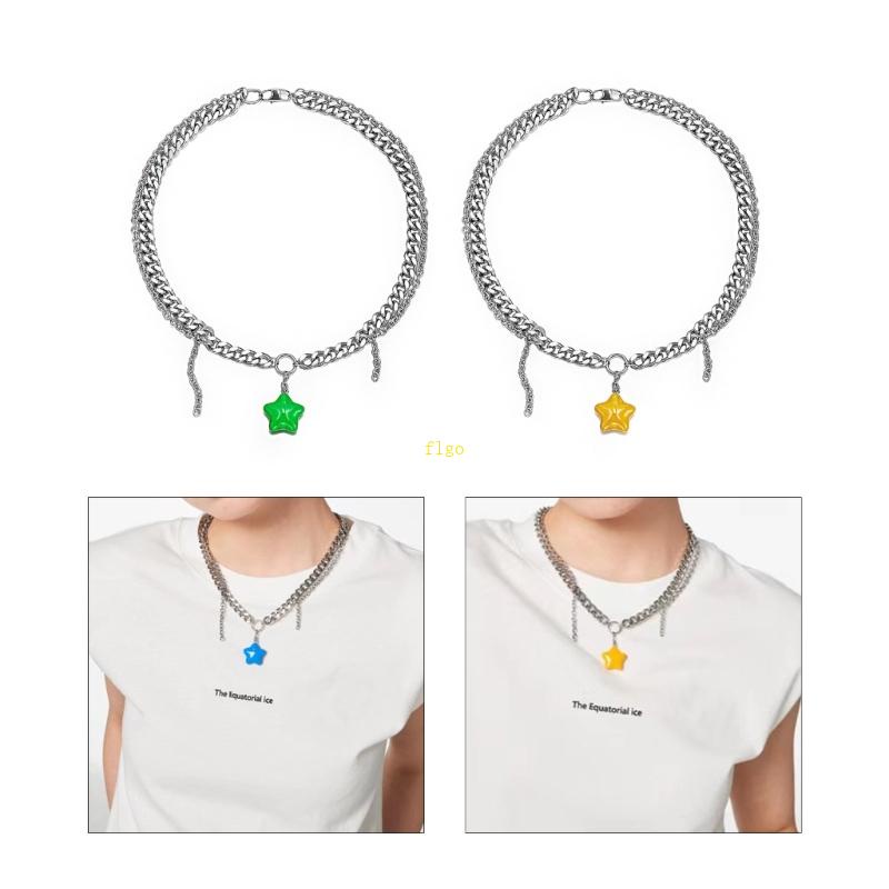 Flgo Dây Chuyền Choker Bằng Đồng Hình Ngôi Sao Cho Thanh Thiếu Niên Nữ