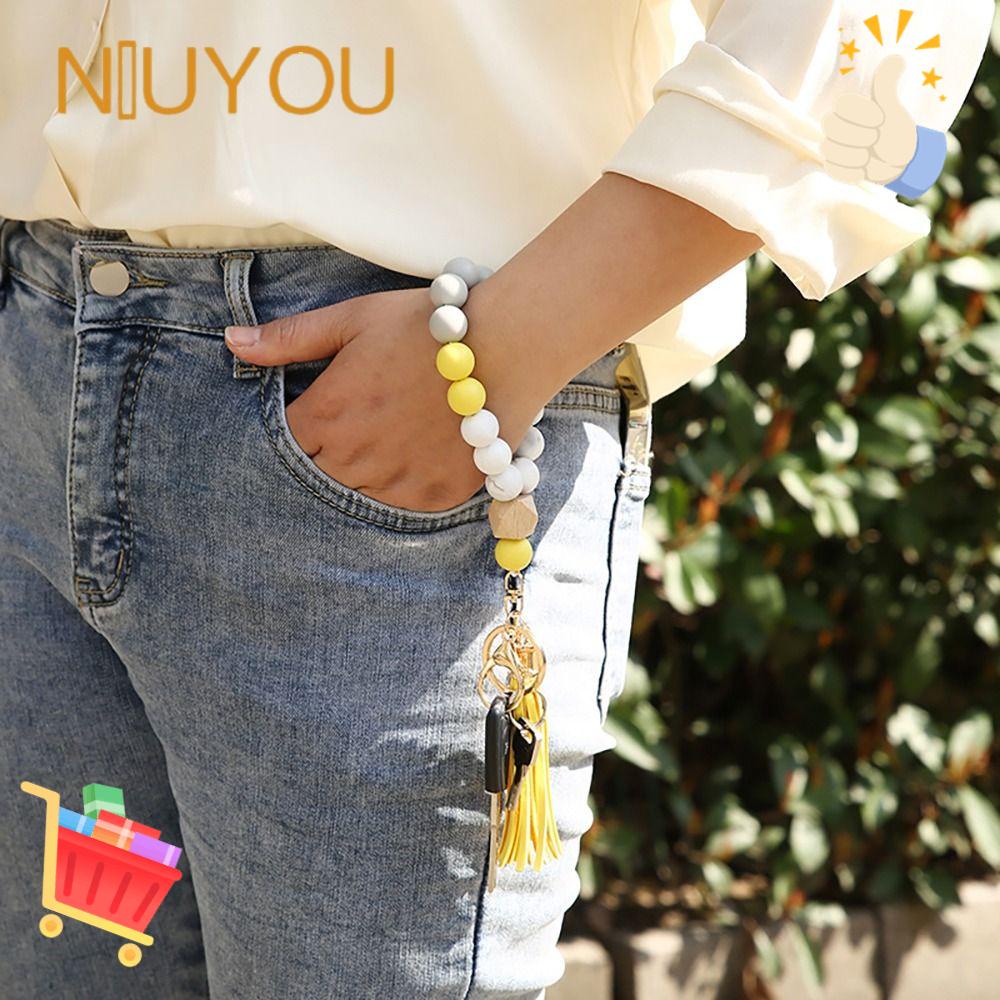 NIUYOU Vòng Tay Chuỗi Hạt Silicone Thời Trang Cho Nữ
