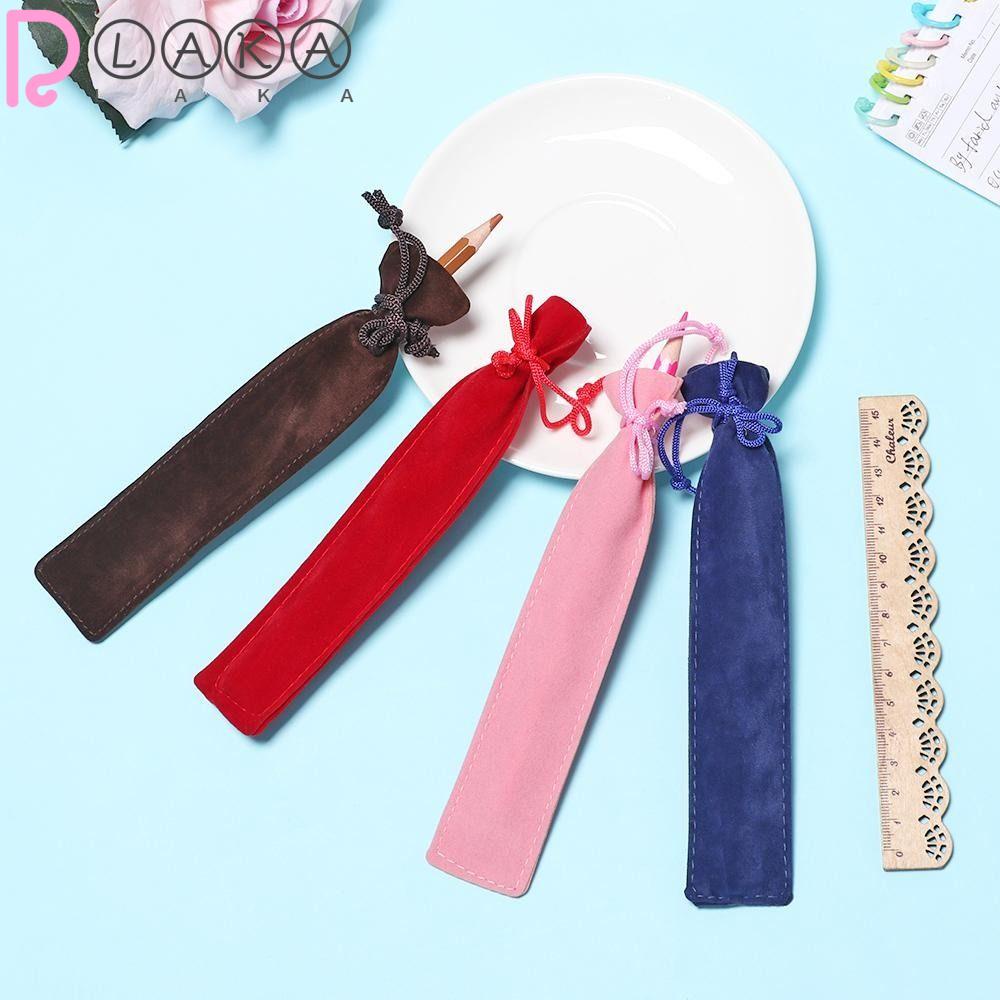 Bộ 10 Túi Đựng Bút Bằng Vải Lông Nhung Hai Mặt Dày Dặn