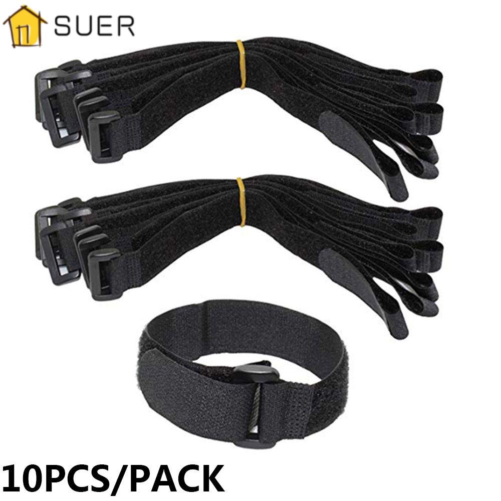 SUENIN Set 10 Dây Buộc Cáp Xe Đạp Đa Năng Có Thể Tái Sử Dụng Chất Lượng Cao 20 * 500mm