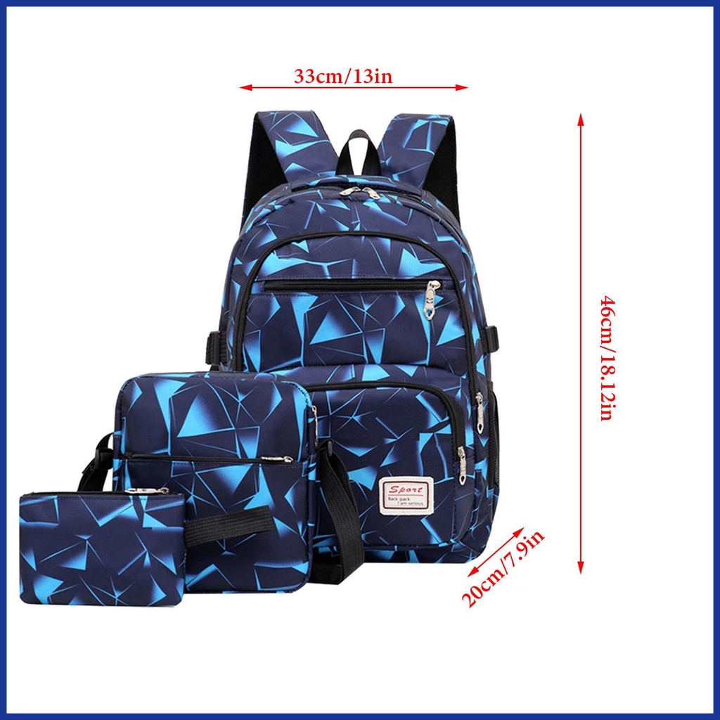 Set 3 Ba Lô Túi Ví Da Thời Trang Cho Nữ