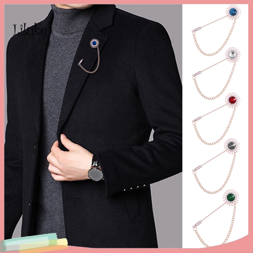 Ghim Cài Áo Hình Hoa Hướng Dương Đính Đá Nhân Tạo Thời Trang