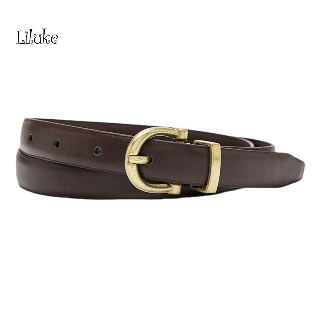 Thắt Lưng Giả Da Màu Trơn Trang Trí Quần Jean Thời Trang Cho Nữ