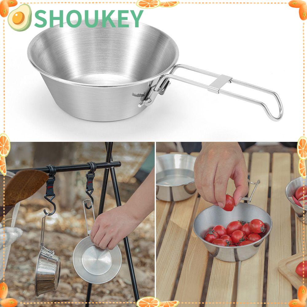 Tô Inox Có Tay Cầm Có Thể Gấp Gọn Tiện Dụng