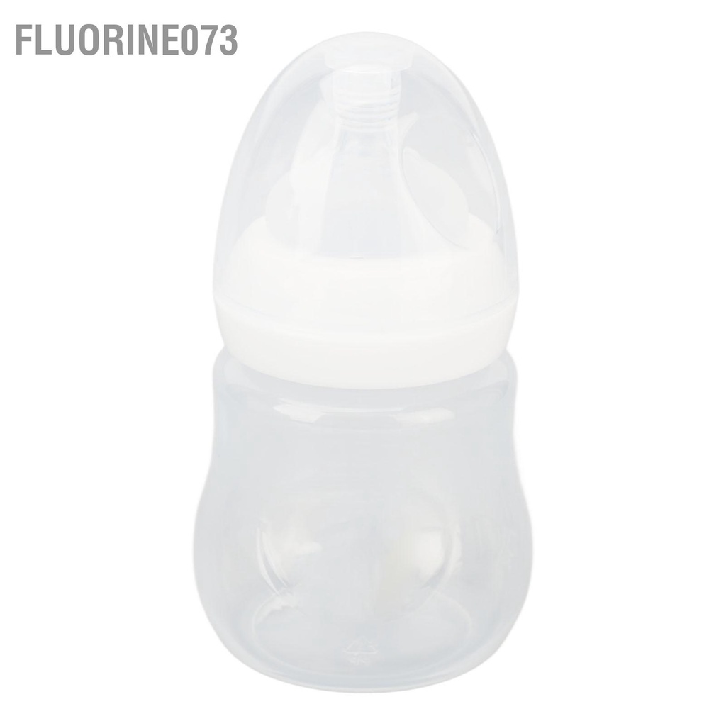 Fluorine073 Bộ Bình Sữa Cho Trẻ Sơ Sinh Cổ Rộng Kép Quy Mô Thức Ăn Núm Vú Con Bú Màu Trắng