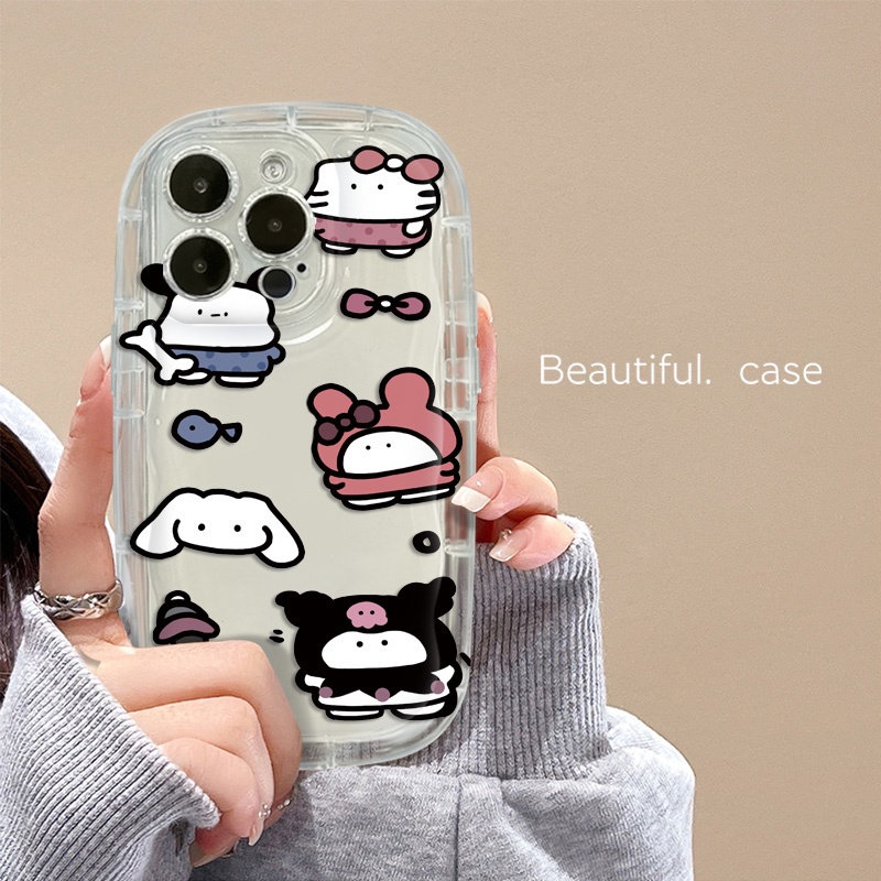 Ốp Điện Thoại Silicon Mềm Trong Suốt Chống Sốc Họa Tiết Dễ Thương Cho IPhone 14 13 12 11 Pro Max XS X XR 8 + 7 Plus