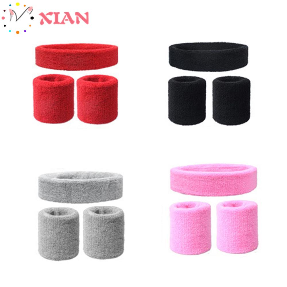 Xiantin Bộ Băng Quấn Bảo Vệ Cổ Tay Bằng Cotton Thoáng Khí Mau Khô Màu Đen Dành Cho