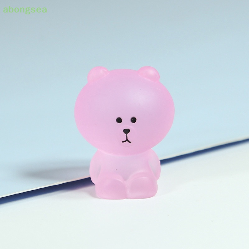Mô Hình Gấu Hoạt Hình Mini 3.4cm Bằng Nhựa Resin Nhiều Màu Trang Trí Sổ Tay DIY