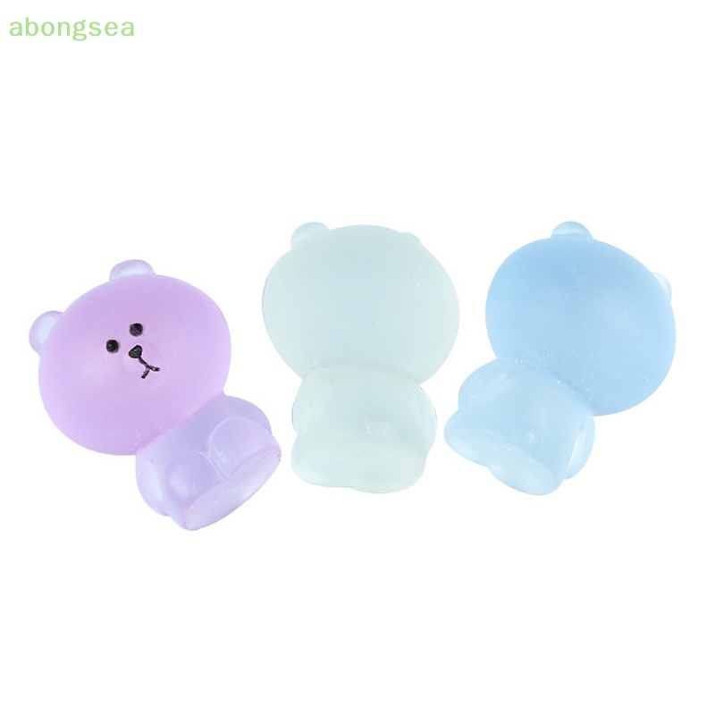 Mô Hình Gấu Hoạt Hình Mini 3.4cm Bằng Nhựa Resin Nhiều Màu Trang Trí Sổ Tay DIY