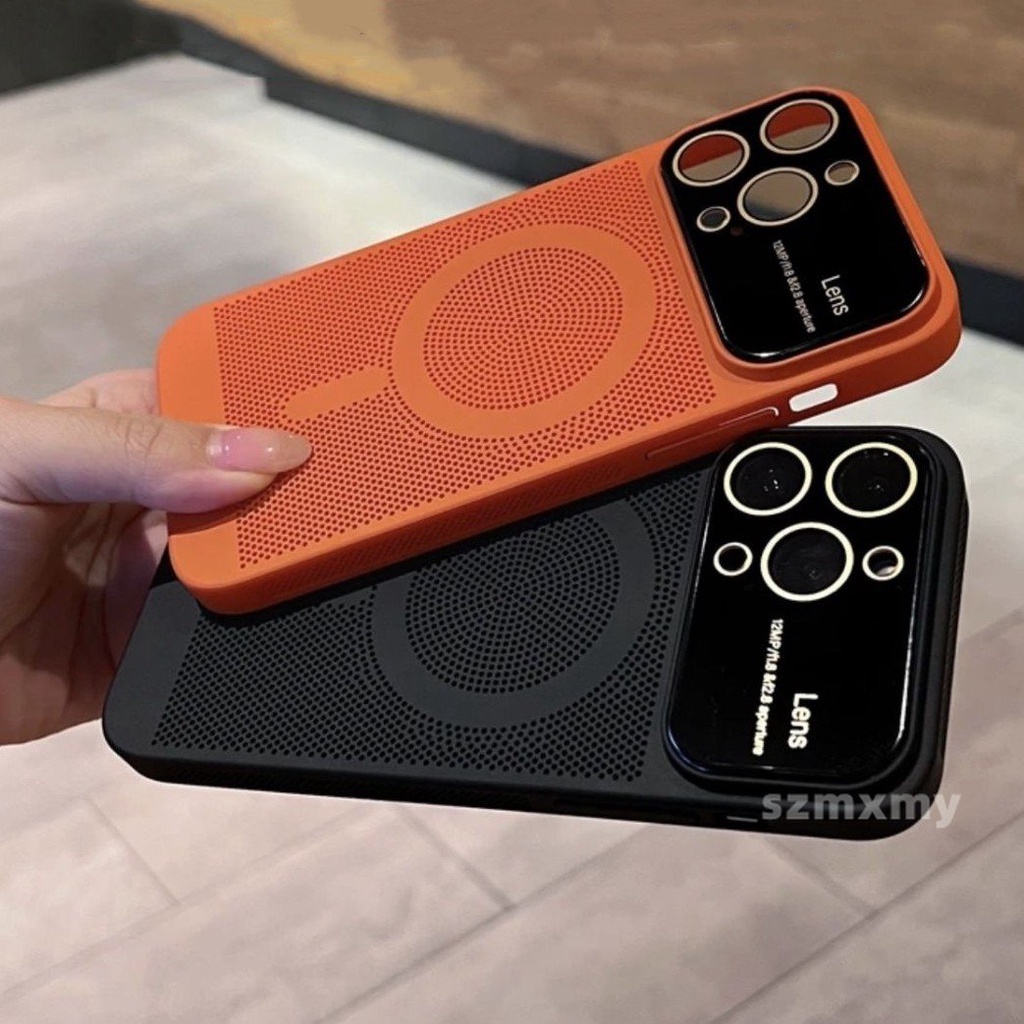 Ốp Điện Thoại Cứng Nam Châm Làm Mát Chống Sốc Sang Trọng Cho Iphone 14 13 11 12 Pro Max