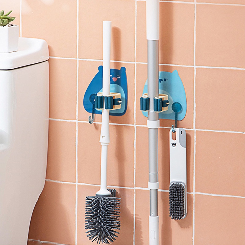 Móc Dán Tường Kẹp Giữ Cây Lau Nhà, Treo Chổi, Treo Ô - Keo Dày Siêu Dính, Chịu Lực Chắc Chắn 6kg JP2