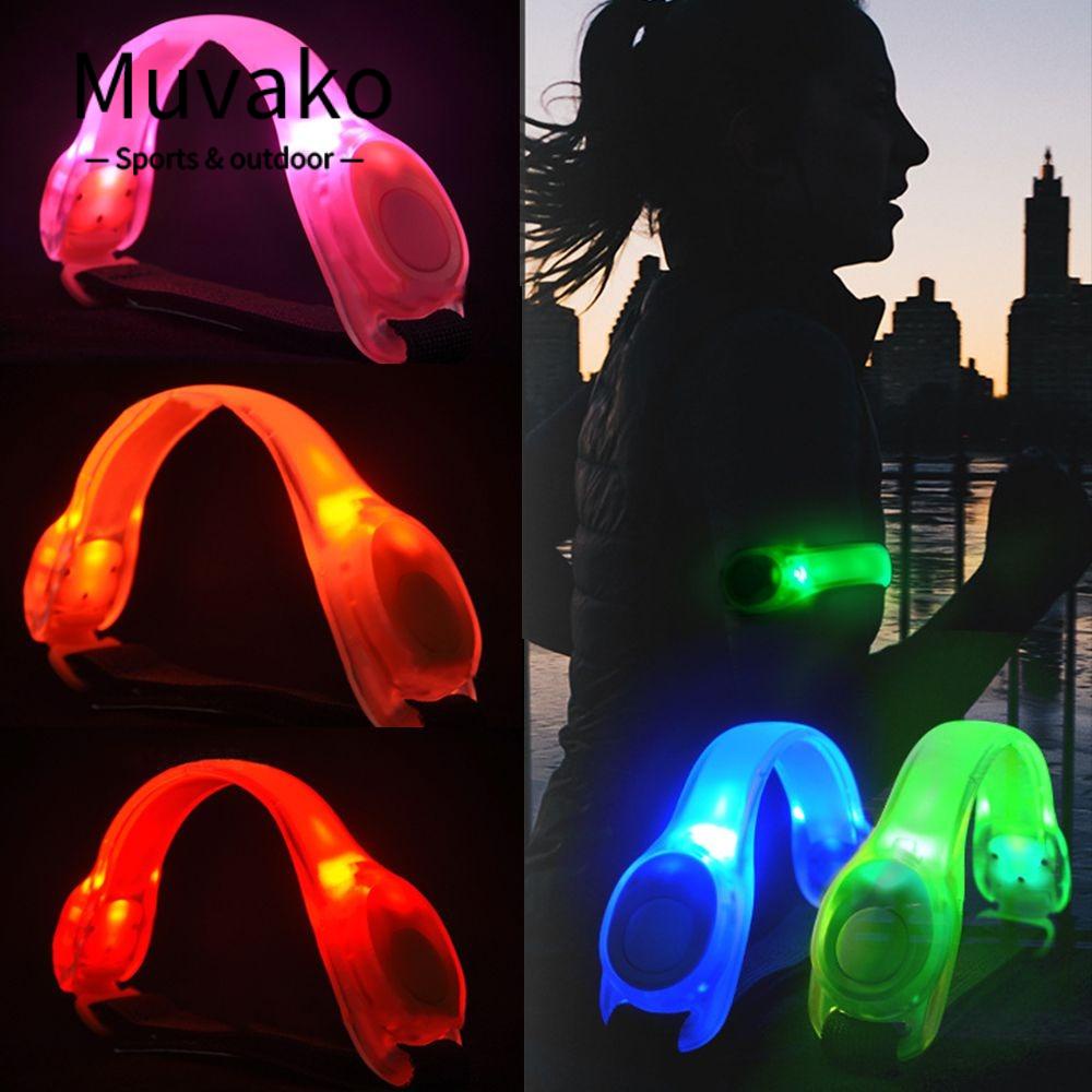 MUVAKO Vòng Đeo Tay Đèn LED Cảnh Báo Ban Đêm Có Thể Mặc Khi Đi Xe Đạp