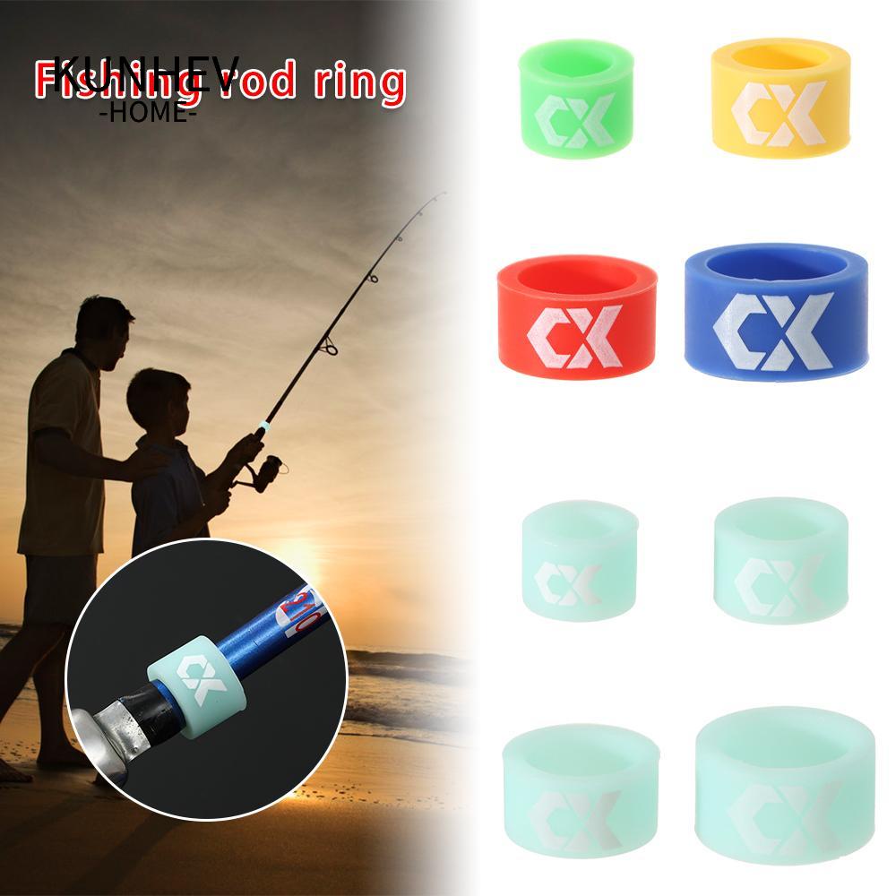 KUNHEV Vòng Chặn Cần Câu Cá Bằng Cao Su Chống Trượt Tiện Dụng